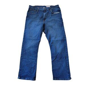 Wrangler Relaxed Boot Jeans 38x32 Blue Denim Pants Bootcut‎